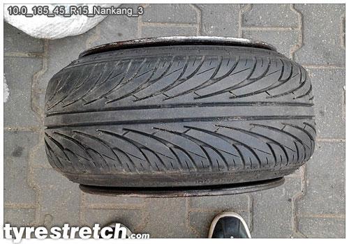 An example of tyre stretch: 185/45 R15 on 10.0J – NANKANG