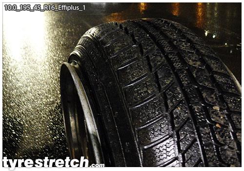 An example of tyre stretch: 195/45 R16 on 10.0J – EFFIPLUS