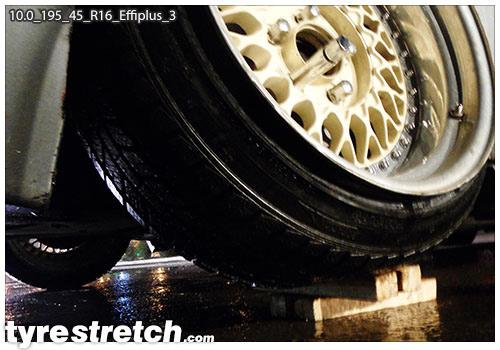 An example of tyre stretch: 195/45 R16 on 10.0J – EFFIPLUS