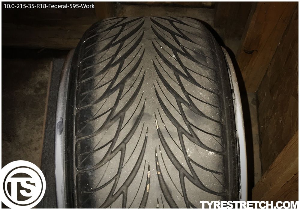 An example of tyre stretch: 215/35 R18 on 10.0J – FEDERAL (WORK)