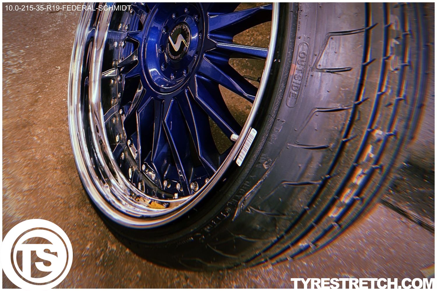 An example of tyre stretch: 215/35 R19 on 10.0J – FEDERAL (SCHMIDT)