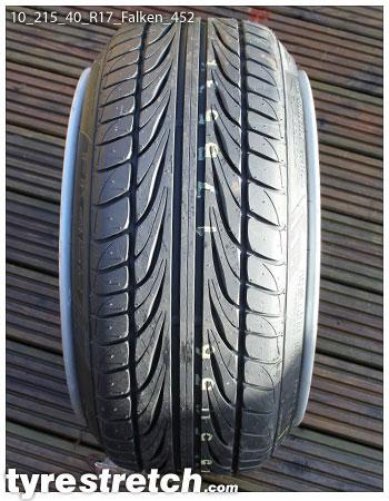 An example of tyre stretch: 215/40 R17 on 10.0J – FALKEN