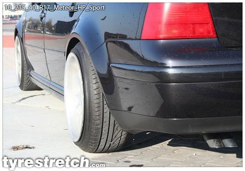 An example of tyre stretch: 215/40 R17 on 10.0J – METEOR