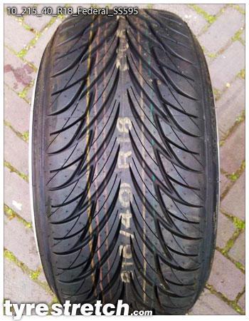 An example of tyre stretch: 215/40 R18 on 10.0J – FEDERAL