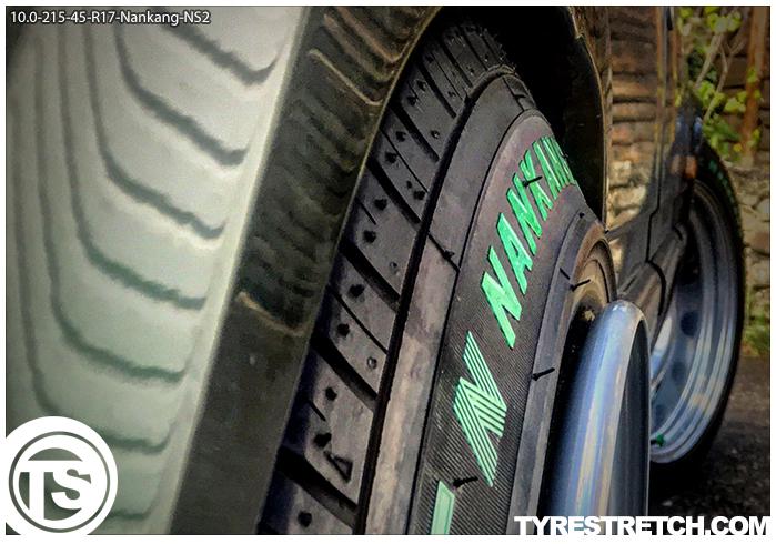 An example of tyre stretch: 215/45 R17 on 10.0J – NANKANG (STEELS)