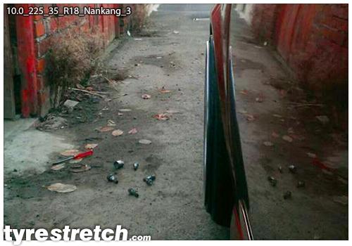 An example of tyre stretch: 225/35 R18 on 10.0J – NANKANG