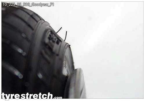 An example of tyre stretch: 225/35 R19 on 10.0J – GOODYEAR