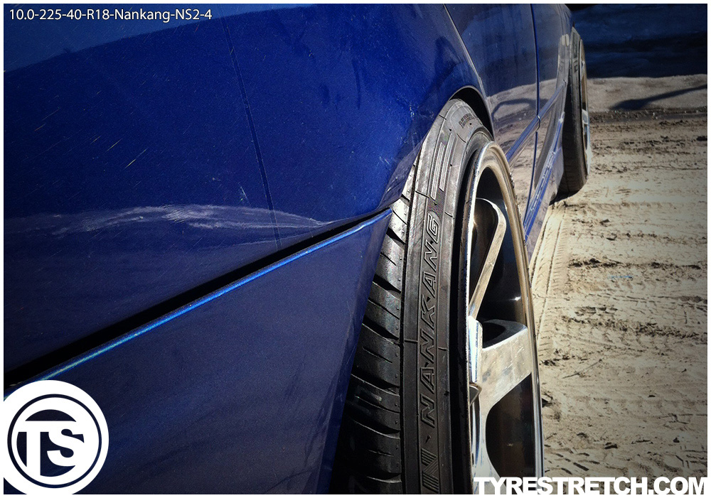 An example of tyre stretch: 225/40 R18 on 10.0J – NANKANG