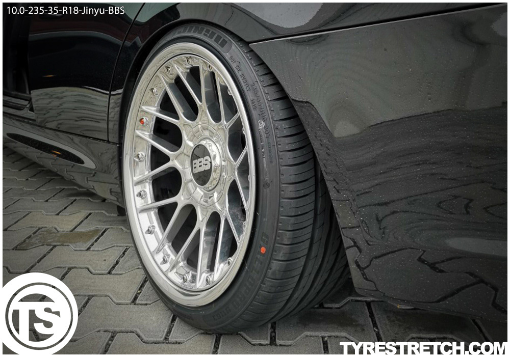 An example of tyre stretch: 235/35 R18 on 10.0J – JINYU (BBS)