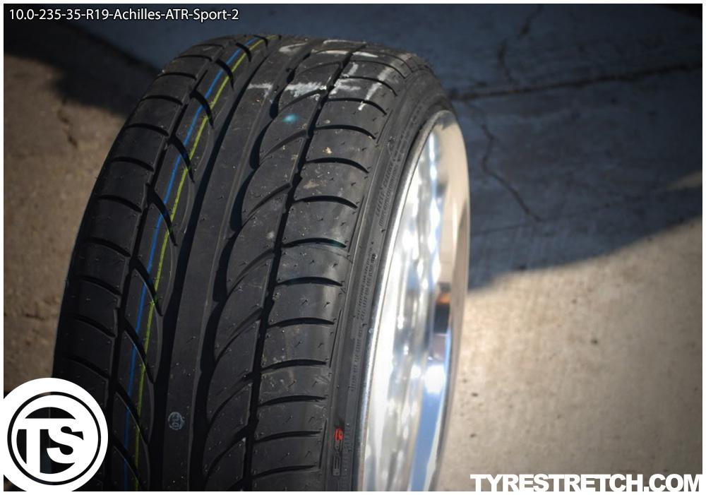An example of tyre stretch: 235/35 R19 on 10.0J – ACHILLES