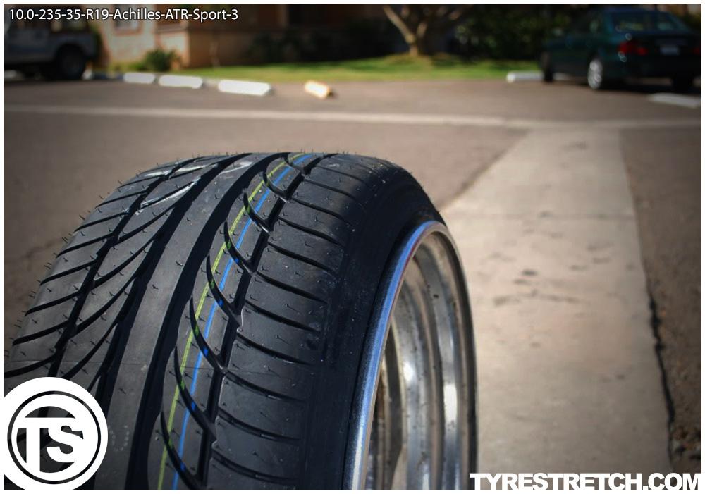 An example of tyre stretch: 235/35 R19 on 10.0J – ACHILLES