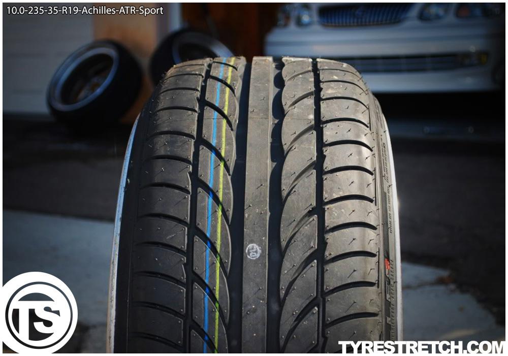 An example of tyre stretch: 235/35 R19 on 10.0J – ACHILLES