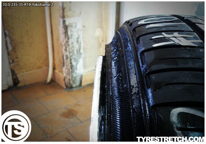 An example of tyre stretch: 235/35 R19 on 10.0J – YOKOHAMA