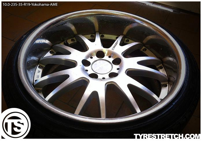 An example of tyre stretch: 235/35 R19 on 10.0J – YOKOHAMA (AME)