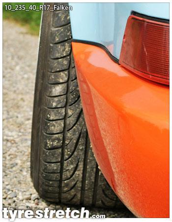 An example of tyre stretch: 235/40 R17 on 10.0J – FALKEN