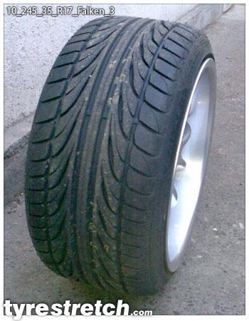 An example of tyre stretch: 245/35 R17 on 10.0J – FALKEN