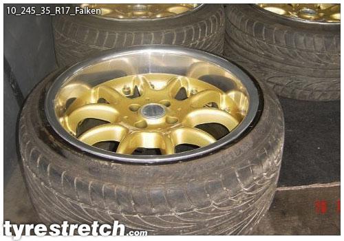 An example of tyre stretch: 245/35 R17 on 10.0J – FALKEN