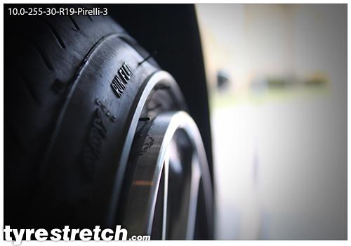 An example of tyre stretch: 255/30 R19 on 10.0J – PIRELLI