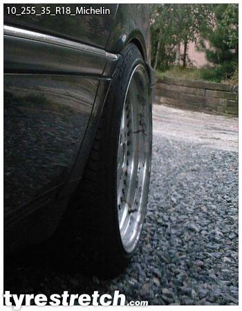 An example of tyre stretch: 255/35 R18 on 10.0J – MICHELIN