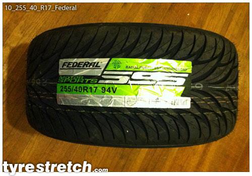 An example of tyre stretch: 255/40 R17 on 10.0J – FEDERAL