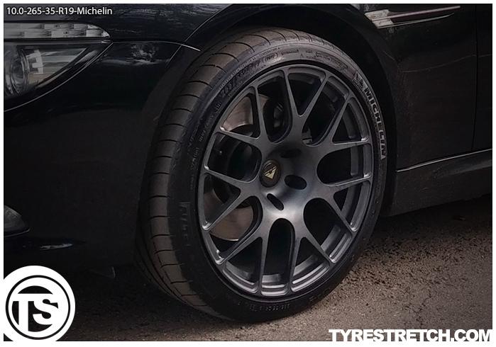 An example of tyre stretch: 265/35 R19 on 10.0J – MICHELIN