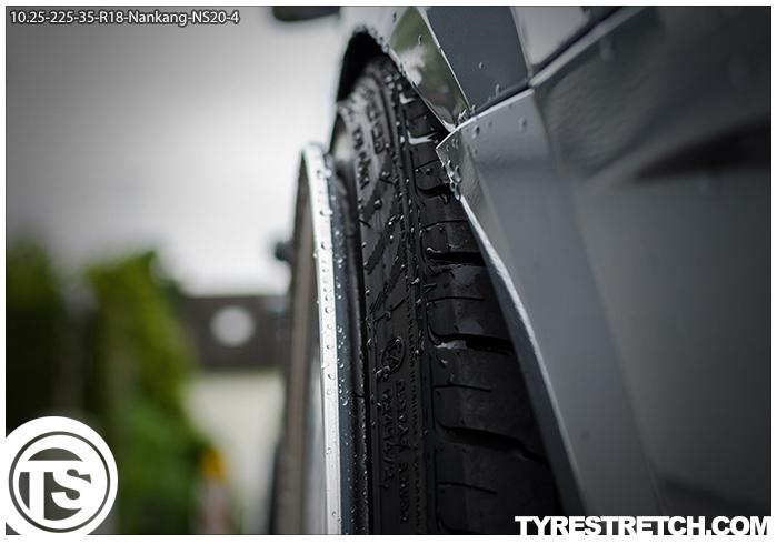 An example of tyre stretch: 225/35 R18 on 10.25J – NANKANG