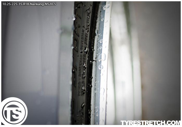 An example of tyre stretch: 225/35 R18 on 10.25J – NANKANG