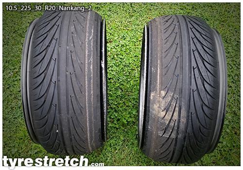 An example of tyre stretch: 225/30 R20 on 10.5J – NANKANG