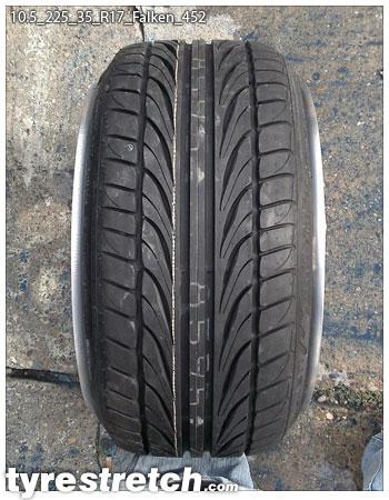 An example of tyre stretch: 225/35 R17 on 10.5J – FALKEN