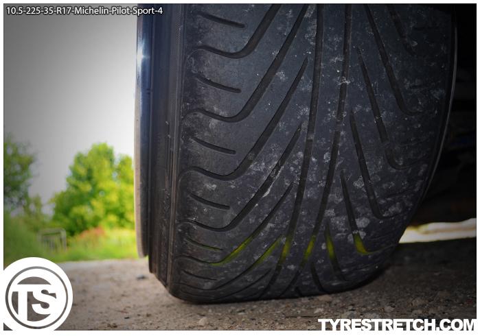 An example of tyre stretch: 225/35 R17 on 10.5J – MICHELIN