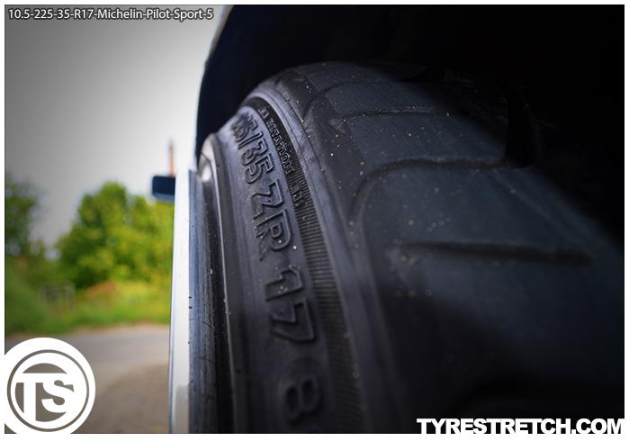 An example of tyre stretch: 225/35 R17 on 10.5J – MICHELIN