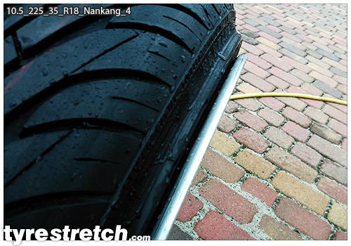 An example of tyre stretch: 225/35 R18 on 10.5J – NANKANG