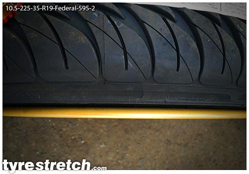An example of tyre stretch: 225/35 R19 on 10.5J – FEDERAL