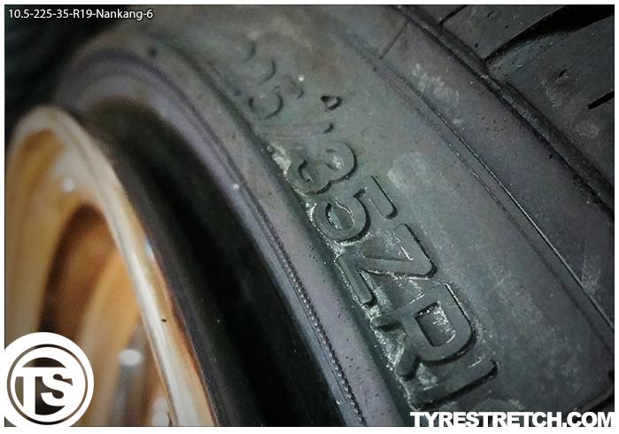 An example of tyre stretch: 225/35 R19 on 10.5J – NANKANG