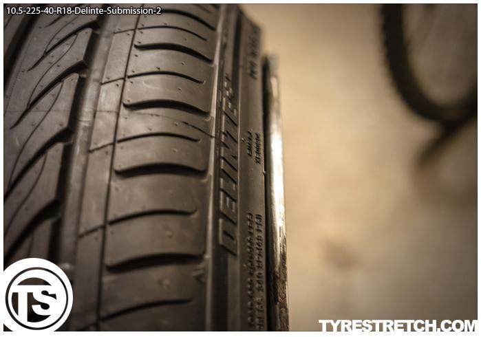 An example of tyre stretch: 225/40 R18 on 10.5J – DELINTE