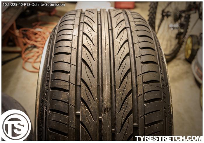 An example of tyre stretch: 225/40 R18 on 10.5J – DELINTE