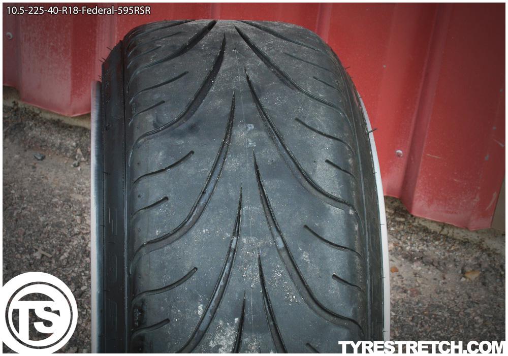 An example of tyre stretch: 225/40 R18 on 10.5J – FEDERAL