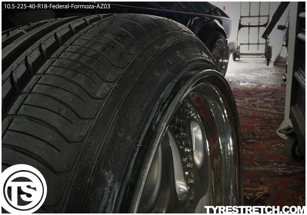 An example of tyre stretch: 225/40 R18 on 10.5J – FEDERAL