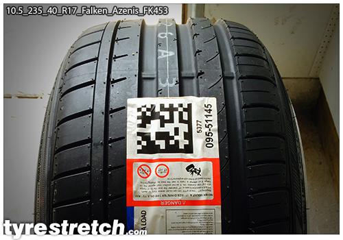 An example of tyre stretch: 235/40 R17 on 10.5J – FALKEN