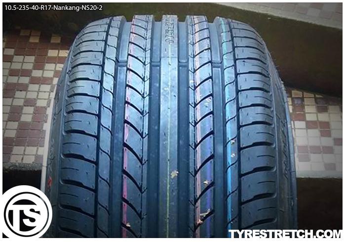 An example of tyre stretch: 235/40 R17 on 10.5J – NANKANG