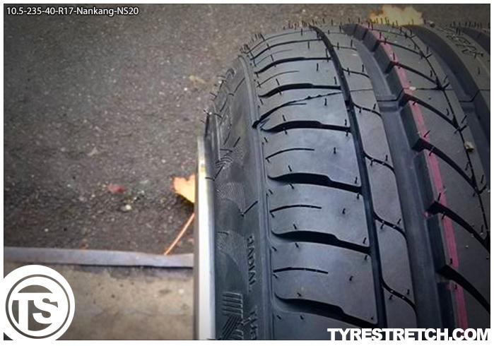 An example of tyre stretch: 235/40 R17 on 10.5J – NANKANG