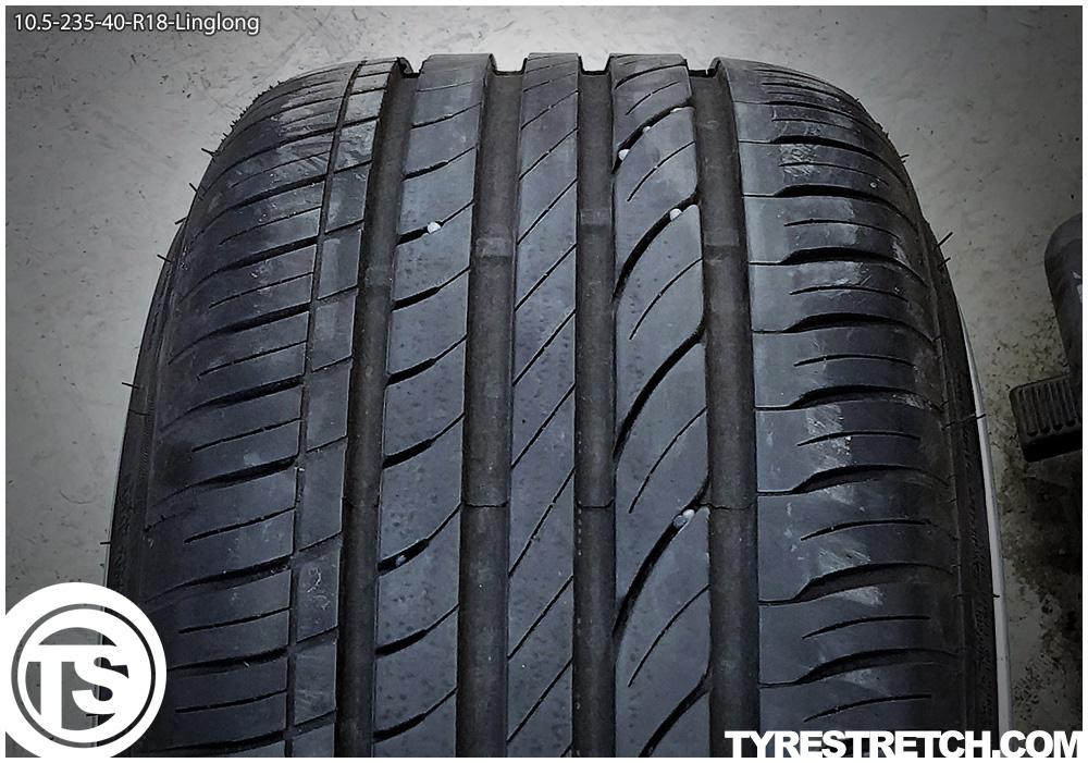 An example of tyre stretch: 235/40 R18 on 10.5J – LINGLONG