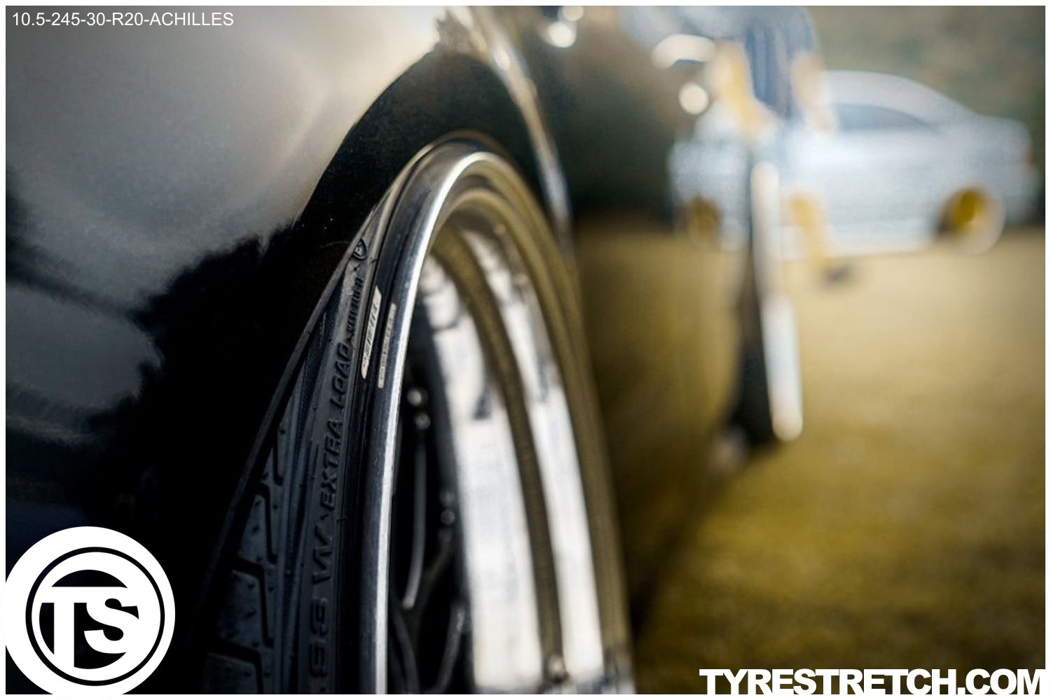 An example of tyre stretch: 245/30 R20 on 10.5J – ACHILLES