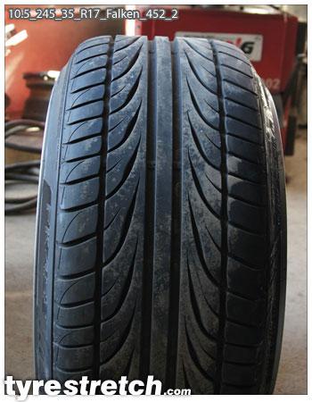 An example of tyre stretch: 245/35 R17 on 10.5J – FALKEN
