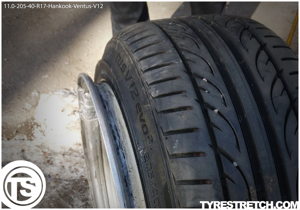 An example of tyre stretch: 205/40 R17 on 11.0J – HANKOOK
