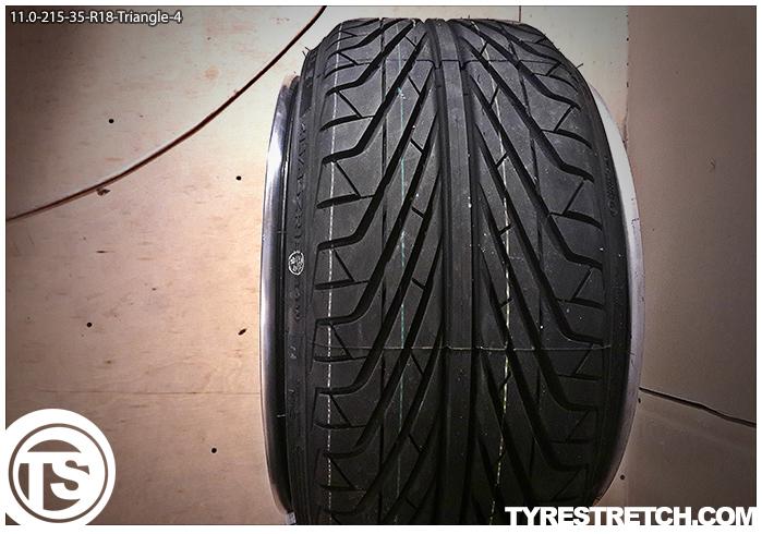 An example of tyre stretch: 215/35 R18 on 11.0J – TRIANGLE