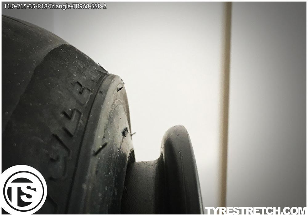 An example of tyre stretch: 215/35 R18 on 11.0J – TRIANGLE (SSR)