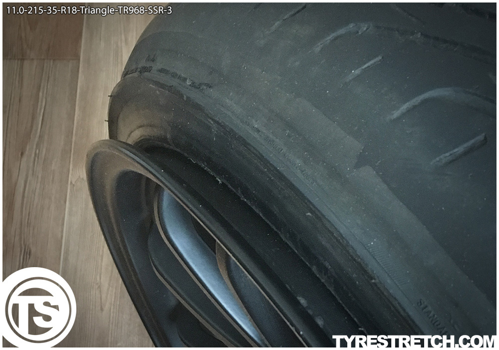 An example of tyre stretch: 215/35 R18 on 11.0J – TRIANGLE (SSR)