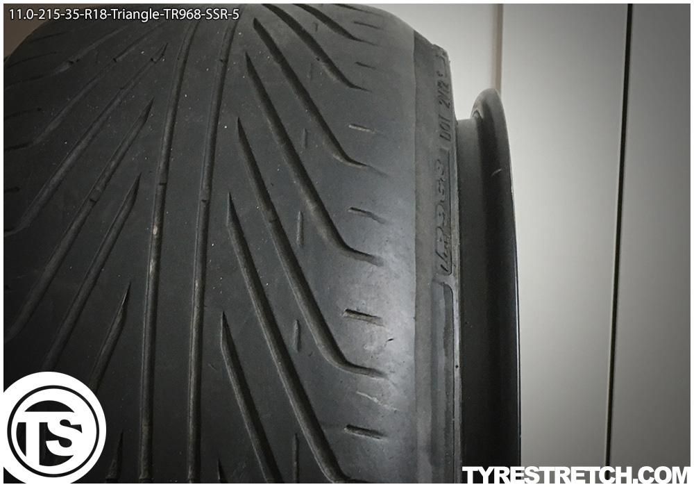An example of tyre stretch: 215/35 R18 on 11.0J – TRIANGLE (SSR)