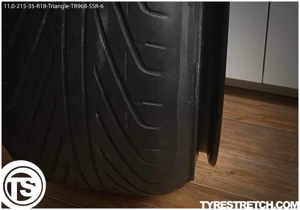 An example of tyre stretch: 215/35 R18 on 11.0J – TRIANGLE (SSR)